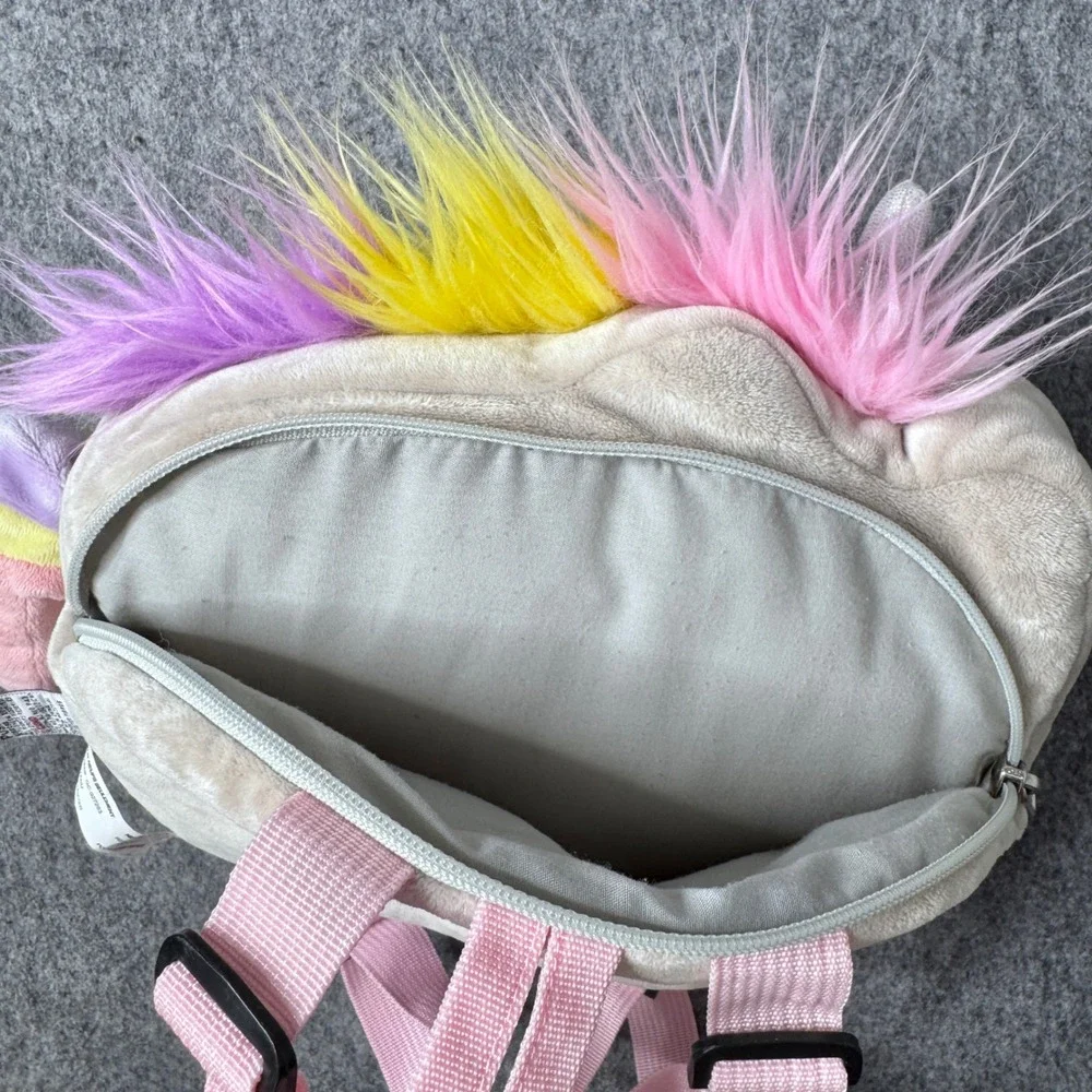 Pusheen GUND Super Pusheenicorn Plush Backpack Gray Pink Unicorn Cat 6052092